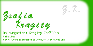 zsofia kragity business card